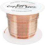 Hobbyworker 20 Gauge Bare Copper Wire 108FT/0.8mm Beading Craft Wire for Jewelry Making