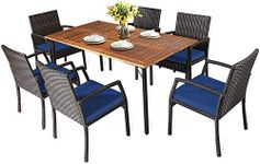 HAPPYGRILL 7 Pieces Patio Dining Se