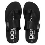 DOCTOR EXTRA SOFT House Slipper for Men's Care |Orthopaedic | Diabetic | Comfortable | Cushion | Flip-Flop Men's and Boy’s Home Slides for Daily Use 60026-BLACK-5 UK