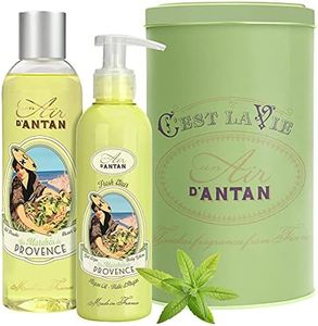 Un Air d'Antan Christmas Gift Set for Women - 2 Piece Body Lotion & Body Wash Set - Birthday Gifts for Women - Body Bath Set: Bergamot & Provence Verbena Body Moisturizer (200ml), Shower Gel (250ml)