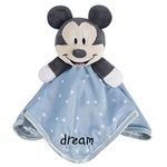 Disney Baby Mickey Mouse Security Blanket, Blue, 12" x 12"