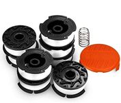 KAHEIGN 8Pcs A6481 A6485 Spool Line with Spool Cap for Black Decker Reflex Strimmer ST5530-GB GLC3630L20-GB STC1820PC-GB BESTA530-GB BESTA525-GB