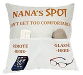 CYMROK Nana Gifts, 2-Pocket Nana Throw Pillow Covers 18x18 Inch Christmas Stocking Stuffers Valentine's Day Gifts for Nana, CYMROK002B