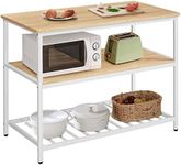 VASAGLE Kitchen Island with 3 Shelv