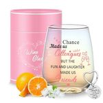 Colleagues Iridescent Stemless Wine Glass Chance Made Us Colleagues Leaving Gifts for Colleagues Coworkers Women Friends Personalised Leaving Thank You Retirement Gifts For Women Birthday New Job