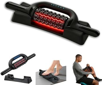 Electric Rolling Massager with Redlight, Rechargeable Lymphatic Drainage Massager for lymphedema, Muscle recovery Roller with Hands-Free Base, 6-Speed Massage Roller Tool for Arm, Legs, Calf, Foot