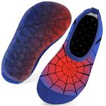 Kids Swim Water Shoes for Boys Toddlers Baby Aqua Socks for Kids Quick Dry Pool Beach Barefoot Children（Cobweb Red 22/23