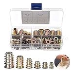 YIXISI 50 PCS Zinc Alloy Hex Socket Screw-in Nuts Kit, Furniture Hex Socket Screw Inserts Threaded Insert Nuts M4 / M5 / M6 / M8 / M10, for Wood Furniture