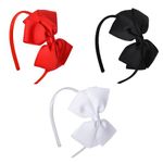 Bow Headbands for Girls Grosgrain Ribbon Bow Headband Hair Band Bowknot Headbands Bow Hairband for Women Hair Bows Head Bands Headband with Ribbon Bow Hair Accessories for Kids Birthday Cosplay Party