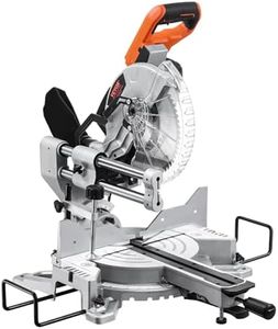 VEVOR Sliding Compound Miter Saw, 10-Inch Blade, 15 Amp Motor, 60-Tooth, Corded Double Bevel Sliding Miter Saw, LED Precision Alignment, Angle Adjustable, for Wood, Composite Decking, Laminates