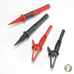 Kewtech ACC040 - Fused Probe And Crocodile Clip Set, For Use With Insulation/Continuity Testers, Multimeters, Clamp Meters And Multi-Function Testers, Converts Non-Fused 4MM Test Leads To Fused, Ideal For Kewtech ACC020, Or Any Other Major Brand Of 4MM Test Leads
