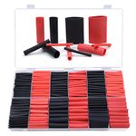 Heat Shrink Tubing Kit, Preciva 410pcs Cable Insulated Sleeving Tubes, Shrink Ratio 3:1, Electric Insulation Heat Shrink Wrap Cable Sleeve, Waterproof Heat Shrink Sleeves, 7 Sizes, 2Colors