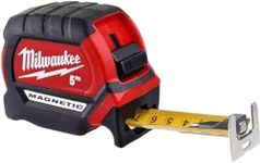 Milwaukee ‎4932464599 Premium Magnetic Tape Measure HP5Mg/27, Red/Black