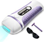 IPL Laser Hair Removal Device Permanent for Women & Men, 999,999 Flashes Safe Effective Lasting Hair Remover, Alternative to Salon, for Face Arms Armpit Legs Bikini Area Whole Body Home Treatment