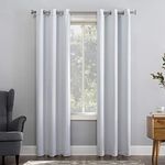 Sun Zero Easton Energy Saving Blackout Grommet Curtain Panel, 40" x 95", Dove White