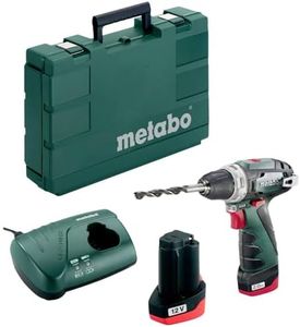 Metabo 600080500 Tournevis sans Fil Petit PowerMaxx BS Basic 10.8V, 2x2Ah Li-Ion Batteries, Incl. Chargeur, en Cas, max. Couple: 17 Nm (Doux) / 34 Nm (Dur)