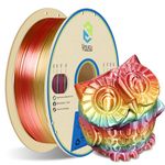 YOUSU Silk Rainbow PLA Filament 1.75mm, Fast Color Change 3D Printer Filament, Multicolor Gradient Filament 1kg(2.2LBS)/Spool, Silk PLA Rainbow Filament for Most FDM 3D Printer