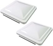 Leisure Coachworks 2 Packs 14 Inch RV Roof Vent Cover Universal Replacement Vent Lid White for Camper Trailer Motorhome (White 2-Pack)