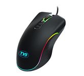 TVS ELECTRONICS Champ Pixel Wired Gaming Mouse with Running RGB LEDs 5 Million Durable Clicks, 7 Buttons for Best Gaming Experience,12000 DPI Resolution |Max Speed of 220 IPS| Braided Cable