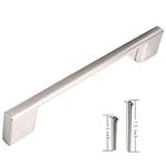 Aviano 10 Pack - Modern and Sleek Cabinet Pull, 5-7/8 in. (149mm) Overall Length - (Satin Nickel)