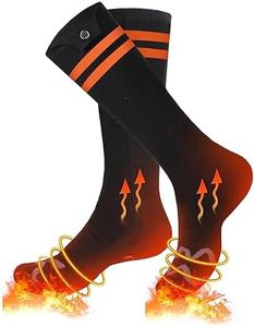 TKVOAOX Heated Socks, 5000mAh Electric Heated Socks for Men Women, 3 Levels Rechargeable Battery Heating Socks Washable Ideal for Camping, Hunting & Hiking