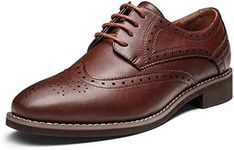 Bruno Marc Women's Classic Oxfords Lace Up Business Formal Wingtip Brogue Dress Shoes,Size 8,Brown,SBOX2302W