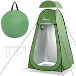 Wolfwise Pop Up Shower Tent with Floor, Portable Instant Changing Tent with Ventilation Window, Privacy Bathroom Toilet for Beach, Camping & Outdoor, Width 47" (120 CM), Height 75" (190 CM), Green