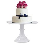 Round Cake Stand 11" Cake Display Stand Dessert Cupcake Display Tray for Graduation,Wedding,Birthday,Party,Anniversary,Ceremony (White-SG)