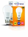 wipro Garnet 5W LED Bulb for Home & Office |Warm White (2700K) | E27 Base|220 degree Light coverage |4Kv Surge Protection |400V High Voltage Protection |Energy Efficient | Pack of 1