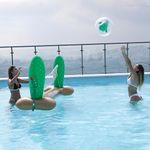 Bemuiz Inflatable Pool Float Set Volleyball Net, Floating Swimming Game Toy for Kids and Adults, Summer Floaties