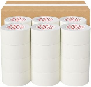 SWRT Masking Tape 2 Inch Wide x 55 Yards, 24 Rolls (1320 Total Yards), White Painters Tape for Painting, Packaging & Labeling, Clean Removal, Easy Tear, Multi Surface Adhesion Making Tape Bulk