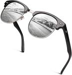 GQUEEN Horn Rimmed Half Frame Polar