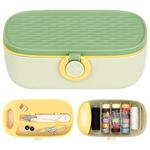 ELEPHANTBOAT® Sewing Kit Full Set Portable, Sewing Kit Box for Home Use Travel Use Portable Sewing Kit Stitching Kit with Spools of Thread, Scissors, Thimble, Threader, Buttons