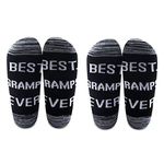 LEVLO Best Gramps Gifts Grandpa Socks Best Gramps Ever Cotton Socks Birthday Christmas Day Presents (2 Pairs/Set)