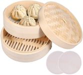 Abizarch Bamboo Steamer Basket, 1/2