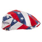 Royal & Awesome Pars and Stripes Flat Cap USA Golf Hat American Flag, Golf Caps for Men