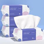 PoeticEHome Extra Thick Cotton Dry Wipes, Disposable Face Towel Lint-Free Facial Tissue Cloths for Deep Cleansing & Makeup Cleaning