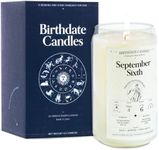 The Original Birthdate Candles, September 6 - Virgo Zodiac Scented Candles Birthday Gift - Sage, Jasmine & Palo Santo Scent - All-Natural Soy & Coconut Wax, 60-80 Hour Burn Time - Made in USA