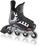 Rollerblade Bladerunner Dynamo Jr Size Adjustable Hockey Inline Skate, Black and Red, Inline Skates, Size 1-4