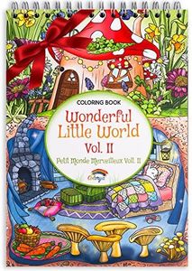 Colorya Livres de Coloriage pour Adultes - Format A4 - Livre de Coloriages Adulte Wonderful Little World Vol II - Papier Qualité Supérieure, Ne Dégorge Pas, Cahier Impression Recto