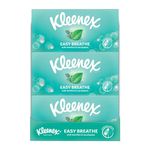 Kleenex Easy Breathe Facial Tissues - Natural Menthol and Eucalyptus - 12 Boxes per case