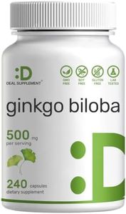 DEAL SUPPLEMENT Ginkgo Biloba 500mg Per Serving, 240 Capsules, 4 Month Supply – Grown in Northern Asia – Extra Strength, Promotes Brain Function