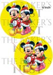 The Baker's Nest - Mickey Mouse with Minie Edible Wafer Paper Pre-Printed Cake Topper (6/7/8 Inches) (Design 2) (6 Inch)BUY 1 SIDE WALL SHEET GET 1 PACK OF AVENGERS CUTOUTS FREE, BUY ANY 2 SIDE WALL SHEETS GET 1 PACK OF AVENGERS CUTOUTS AND 1 PACK OF DISNEY PRINCESS CUTOUTS FREE