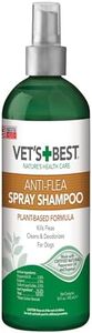 Vet's Best Anti-Flea Spray Shampoo - Dog Flea and Tick Treatment - Plant-Based Formula - Certified Natural Oils - 16 oz