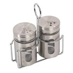 Luciano Housewares, Kitchen Essential Classic Stainless Steel Salt and Pepper Shakers Set, 2 x 3.5 inches, Silver