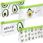 4 Pieces Avocado Pencil Case Cute W