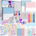 Nollh 2-Pack DIY Journal Kit - Great Gift for 8-14 Year Old Girl, Art & Crafts Stuff, Scrapbook & Diary Supplies Set for Tween & Teenage Girls, Birthday Gifts for Girls Ages 8 9 10 11 12 13 14