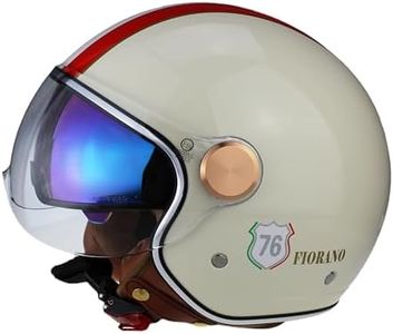 ViPER RSV19 Open Face Motorbike Helmet - Scooter Motorcycle Crash Jet Helmet for Men Women with Sun Visor - Electric Bike & Road Bike Road Legal ECE 22.06 Approved Motorbike Helmets