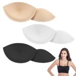 CPJJ 3 Pairs Bra Inserts, Chicken Fillet Bra Inserts, Bra Pads Inserts, Breast Enhancers, Women's Pads & Enhancers, Bra Inserts Pads, Women Invisible Bra Push Up Pads