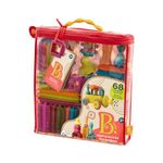 B. toys - Bristle Blocks Stackadoos ââ‚¬â€œ 68 Toy Blocks in a Storage Pouch ââ‚¬â€œ BPA Free STEM Toys Building Blocks for Kids 2 years +